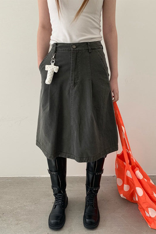 Elastic Back A Line Skirt