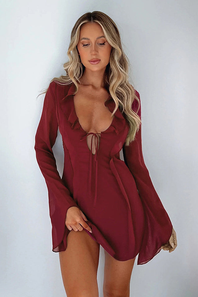 Surround Sound Mesh Mini Dress - View 12