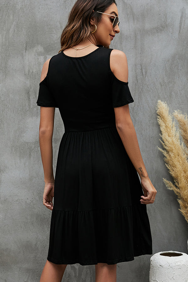 Dots Print Tie Waist Fashion Dress
