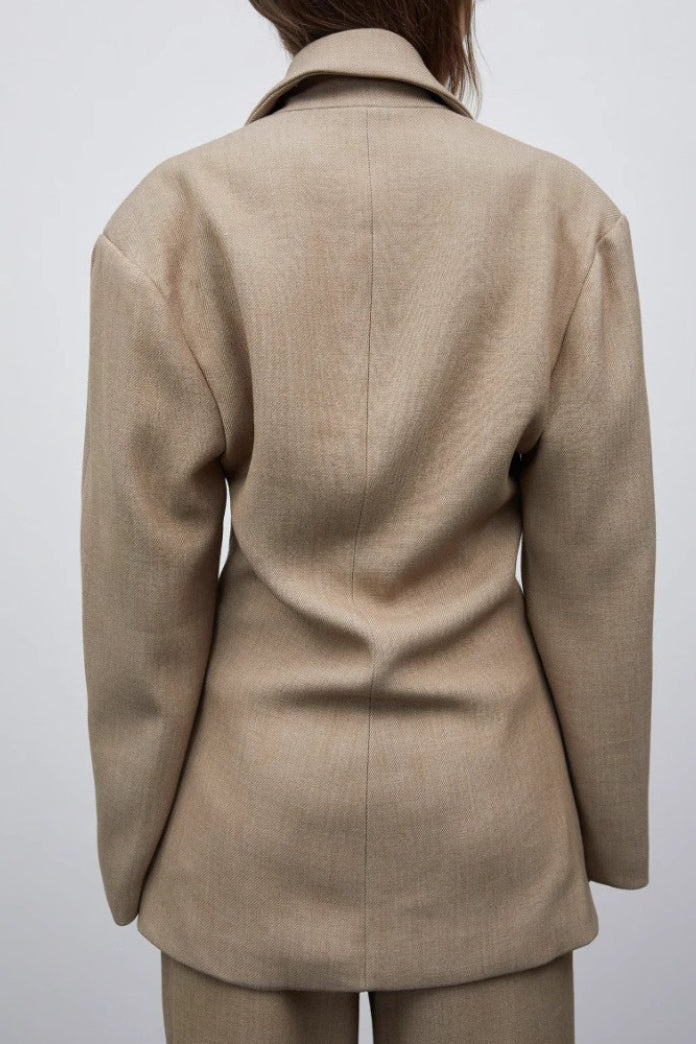 Elevated Relaxed Notch Lapel Blazer
