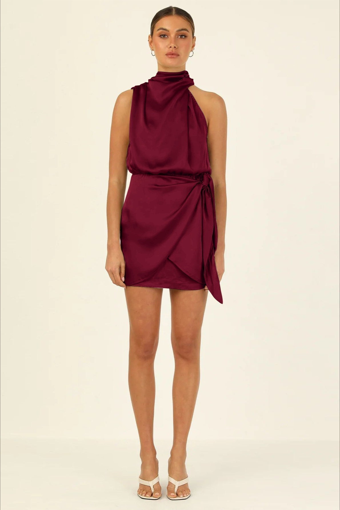 Lace Backless Deep V-Neck Long Sleeve Mini Dress - View 9