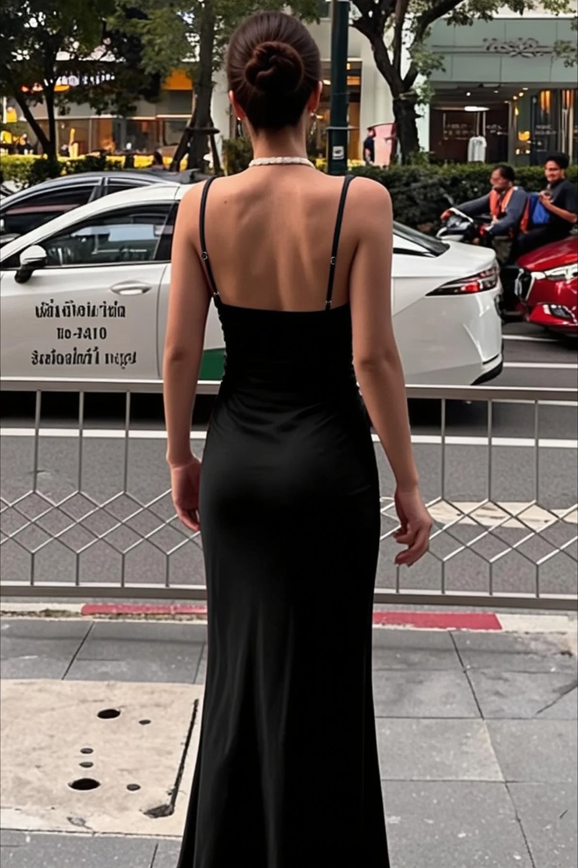 Square Neck Sleeveless Ruched High Split Bodycon Maxi Dress 8