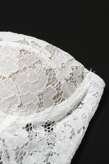 Lace Corset Sweetheart Strapless Mermaid Gown - View 6