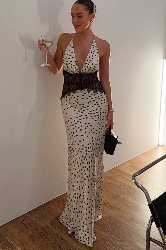 Lace Panel Sheer Maxi Dress - View 2
