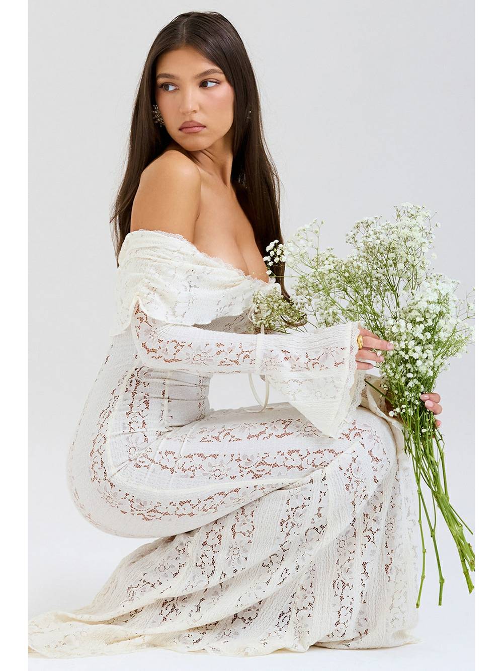 Vintage Lace Maxi Dress - View 4