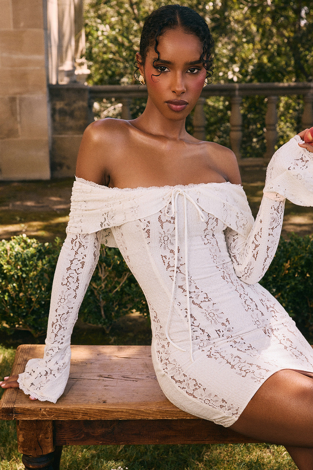 Vintage Lace Maxi Dress - View 12