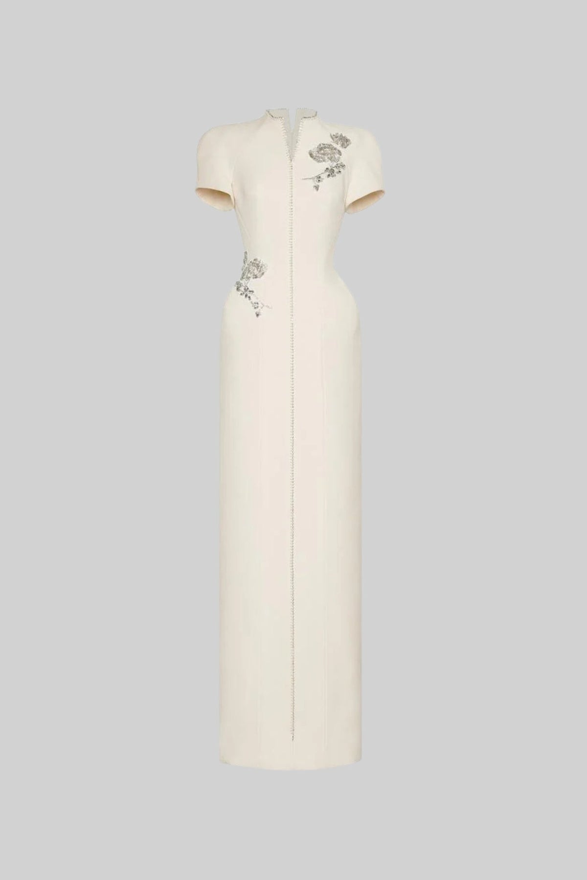Short Sleeve Midi Dress - Ivoire - View 8