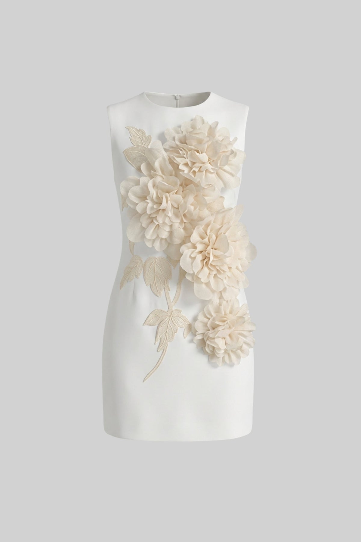 Sleeveless Mini Dress - White - View 2