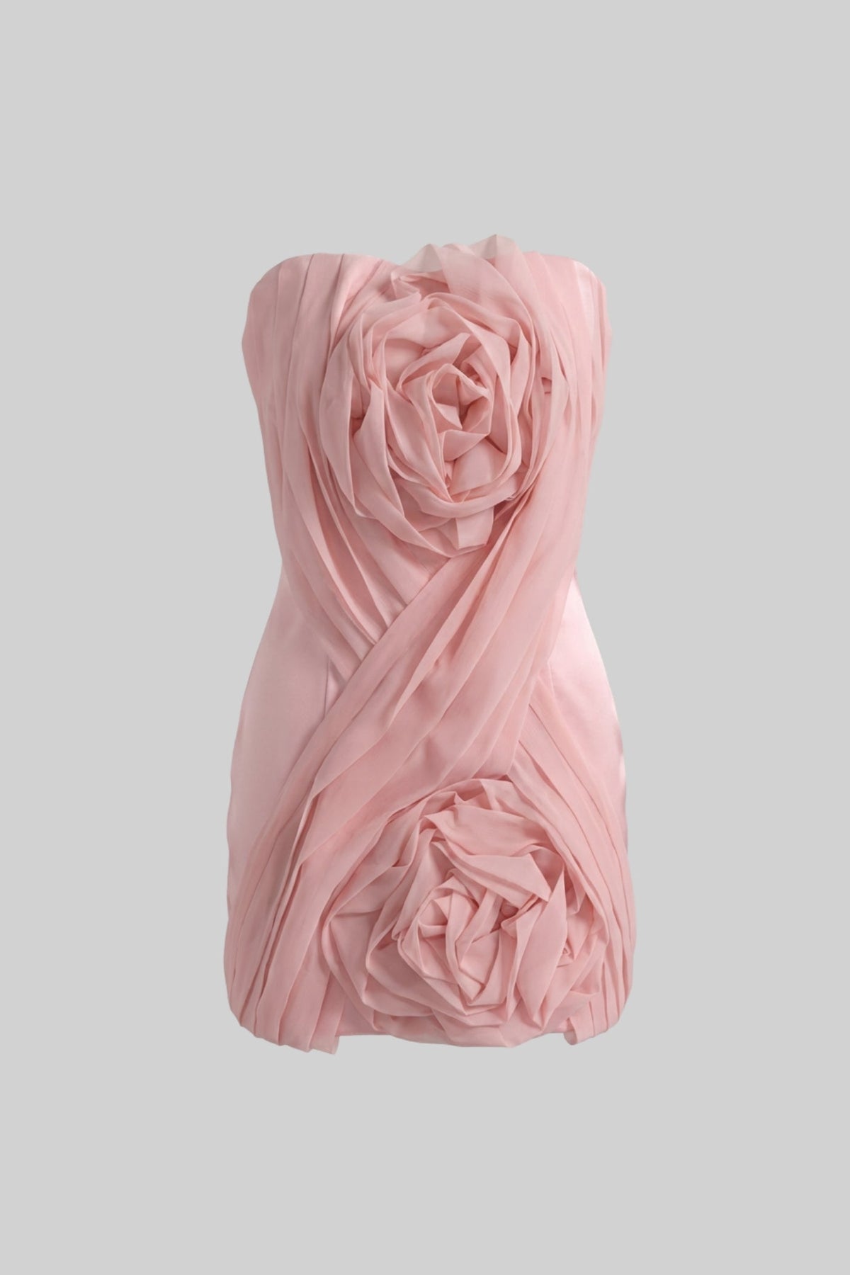 Strapless Mini Dress - Blush Pink - View 2