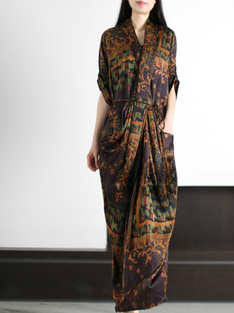 Maxi Dress loose lace thin light luxury fashion ethnic style - View 4