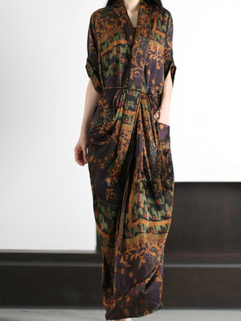 Maxi Dress loose lace thin light luxury fashion ethnic style - View 3