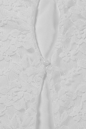 Hollow Out Buttoned Bodycon Lace Dress - View 5