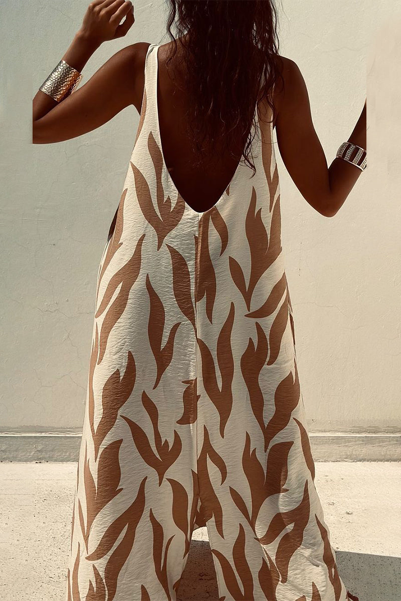 Sleeveless High Neck Oversized Crinkled Texture Flowy Maxi Dress - View 2