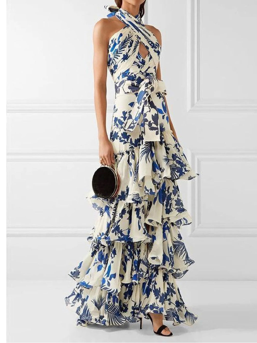 Lace Up Lolita Swing Skirt Maxi Dress - View 2