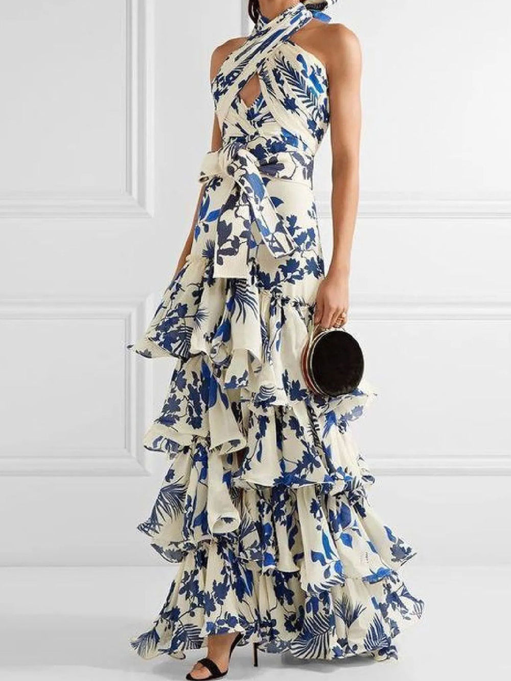 Lace Up Lolita Swing Skirt Maxi Dress - View 3