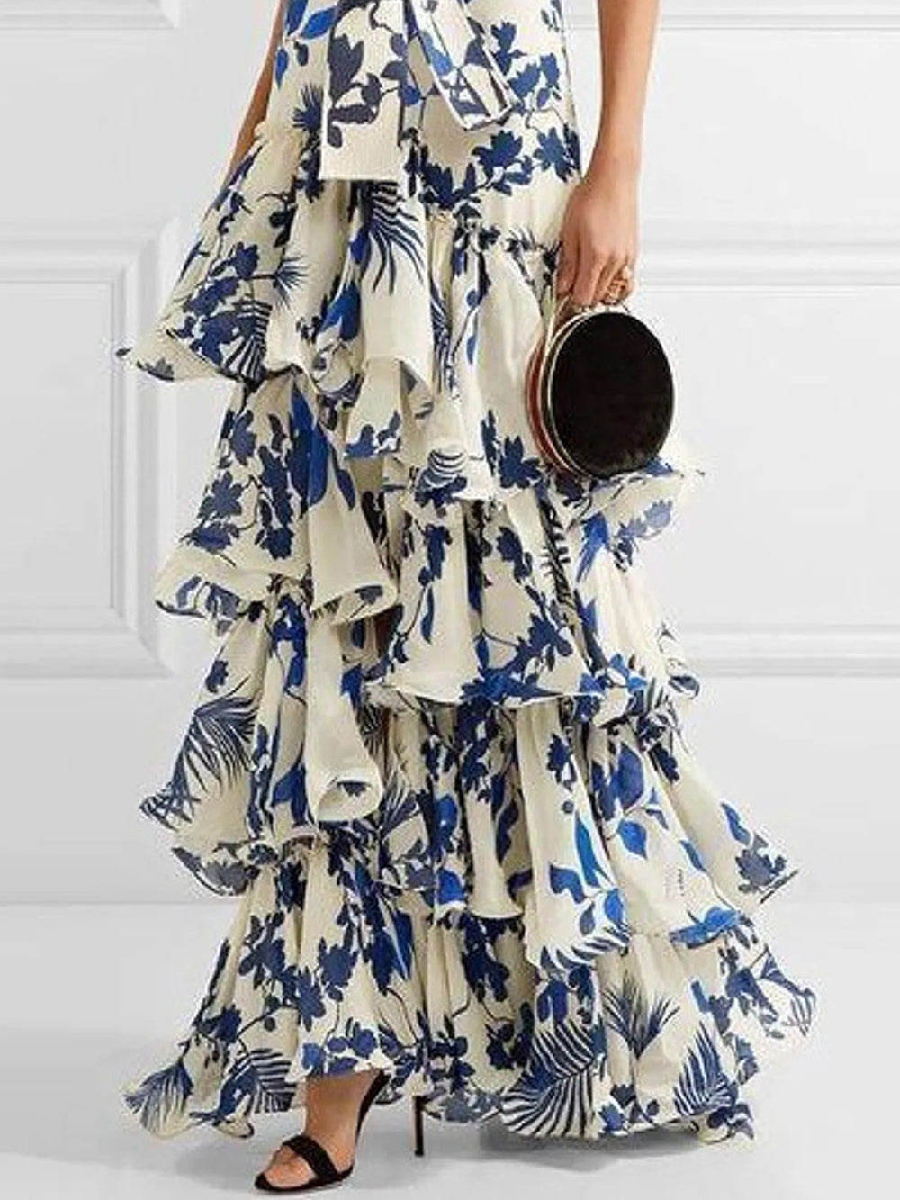 Lace Up Lolita Swing Skirt Maxi Dress - View 4