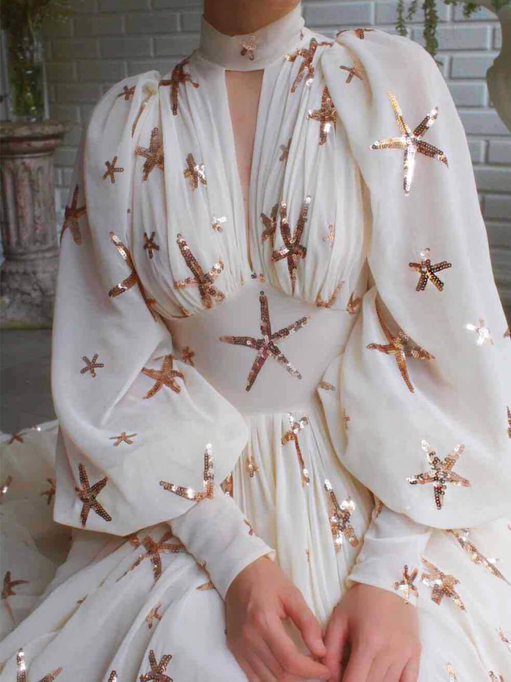 Sequined Chiffon Maxi Dress - View 2
