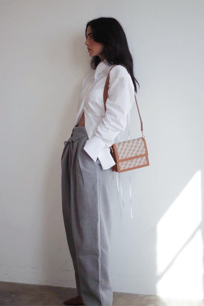 Backless Sheer Tie Waist Blouse