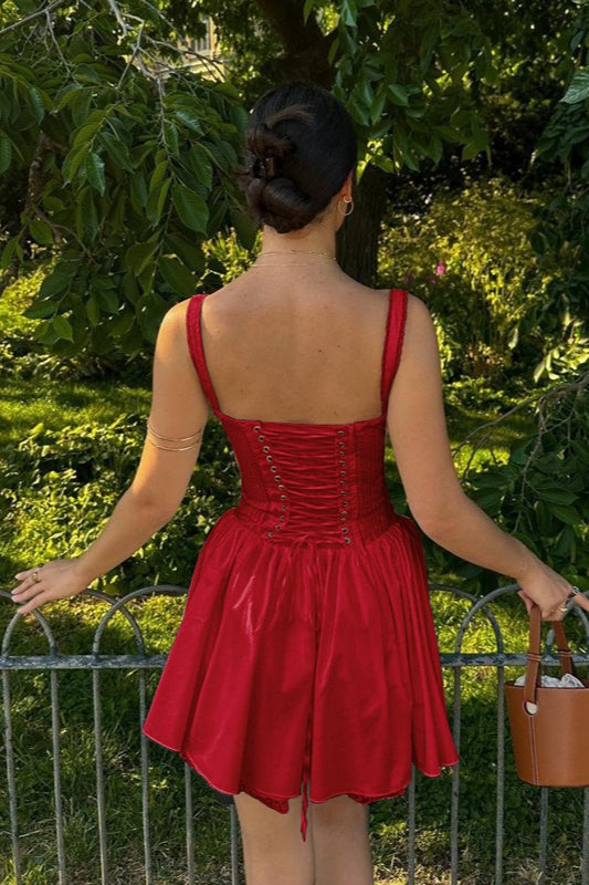 V-Neck Sleeveless Corset Bodycon Mini Party Dress - View 4