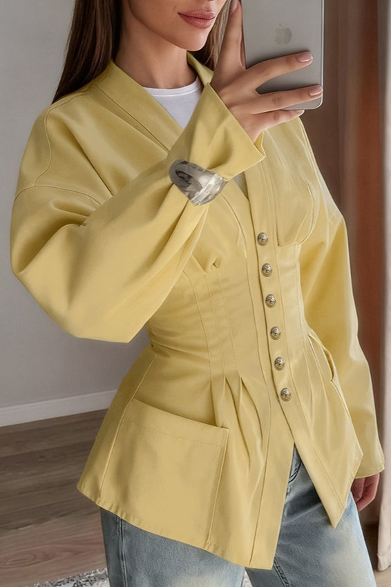 Retro Tailored Pintuck Blouse