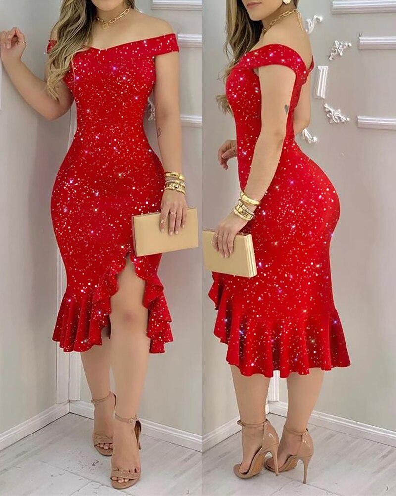 Velvet Long Sleeve Deep V-Neck Bodycon Mini Dress - View 2