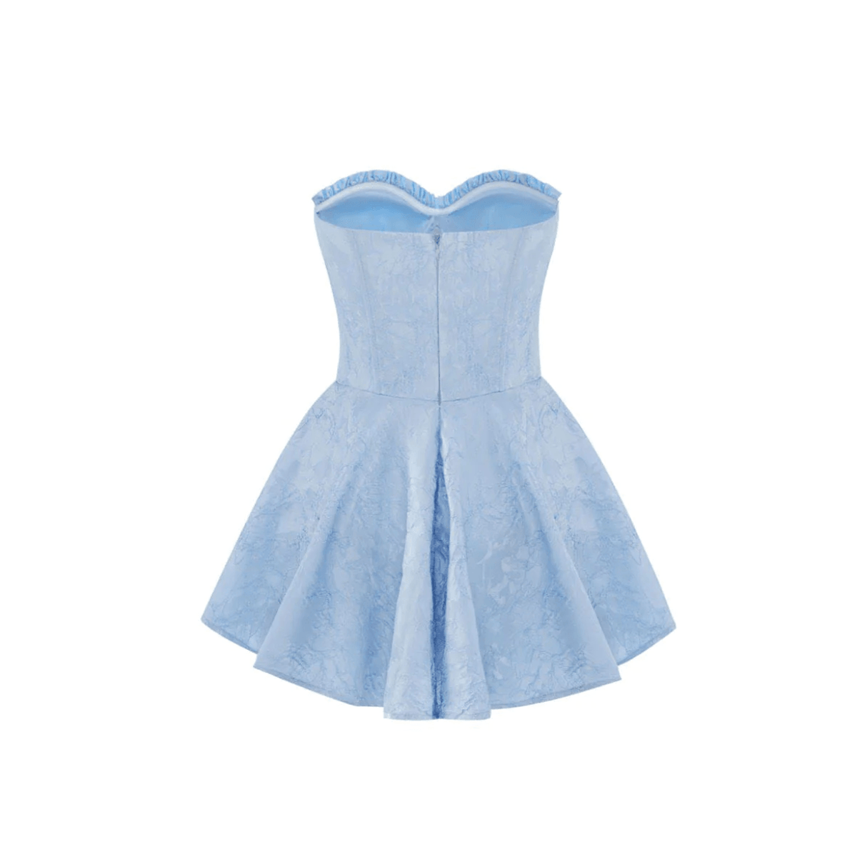 Strapless Corset Ruffle Peplum Mini Dress - View 24
