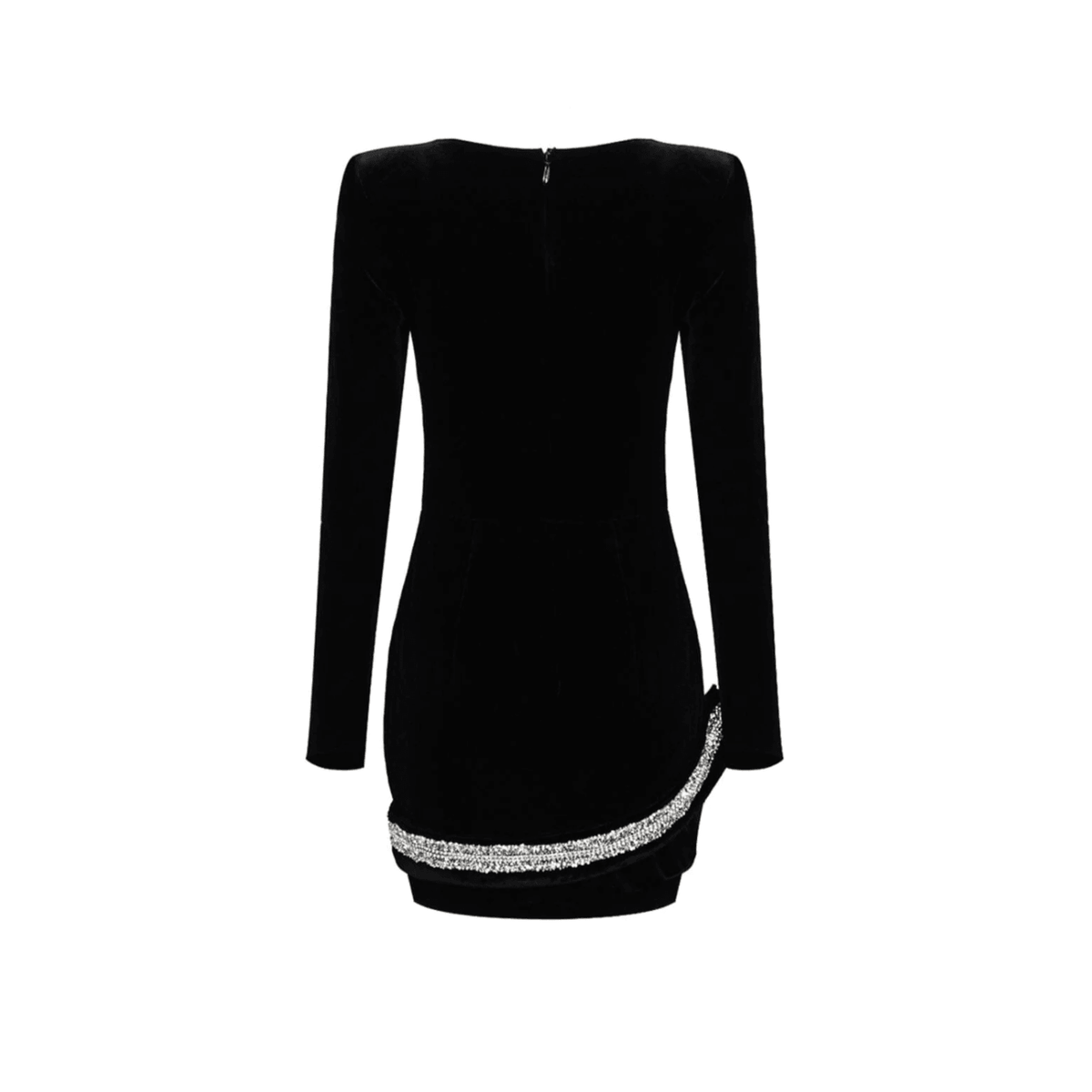 Passionate Jewel Diamond Snake Velvet Mini Dress - View 10