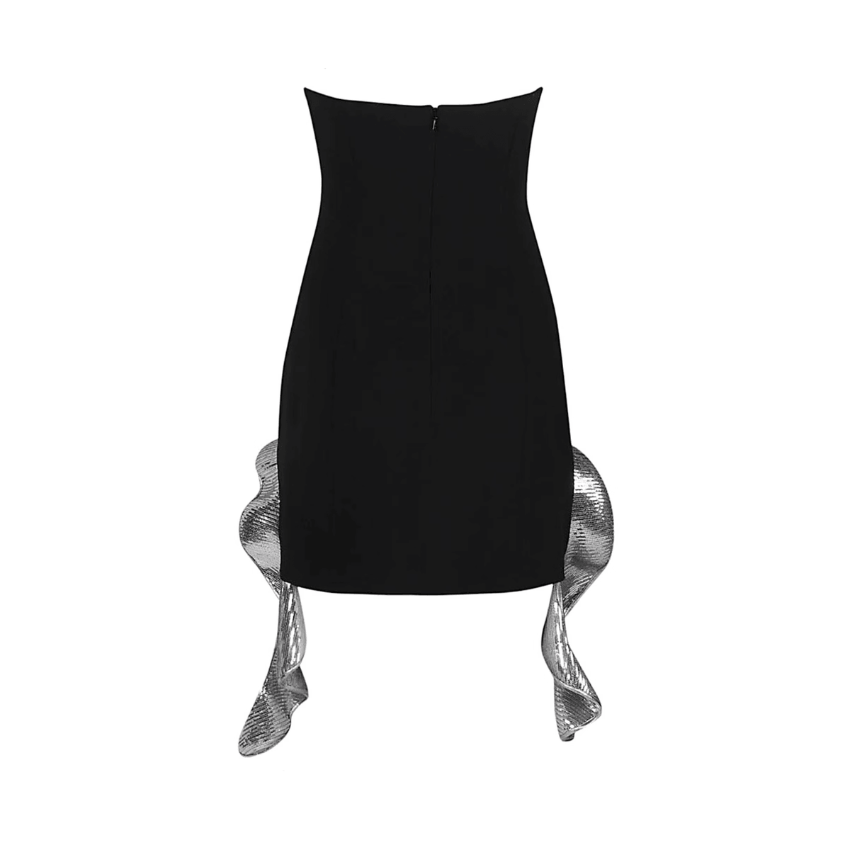 Strapless Asymmetric Ruffle Hem Bodycon Mini Dress - View 13