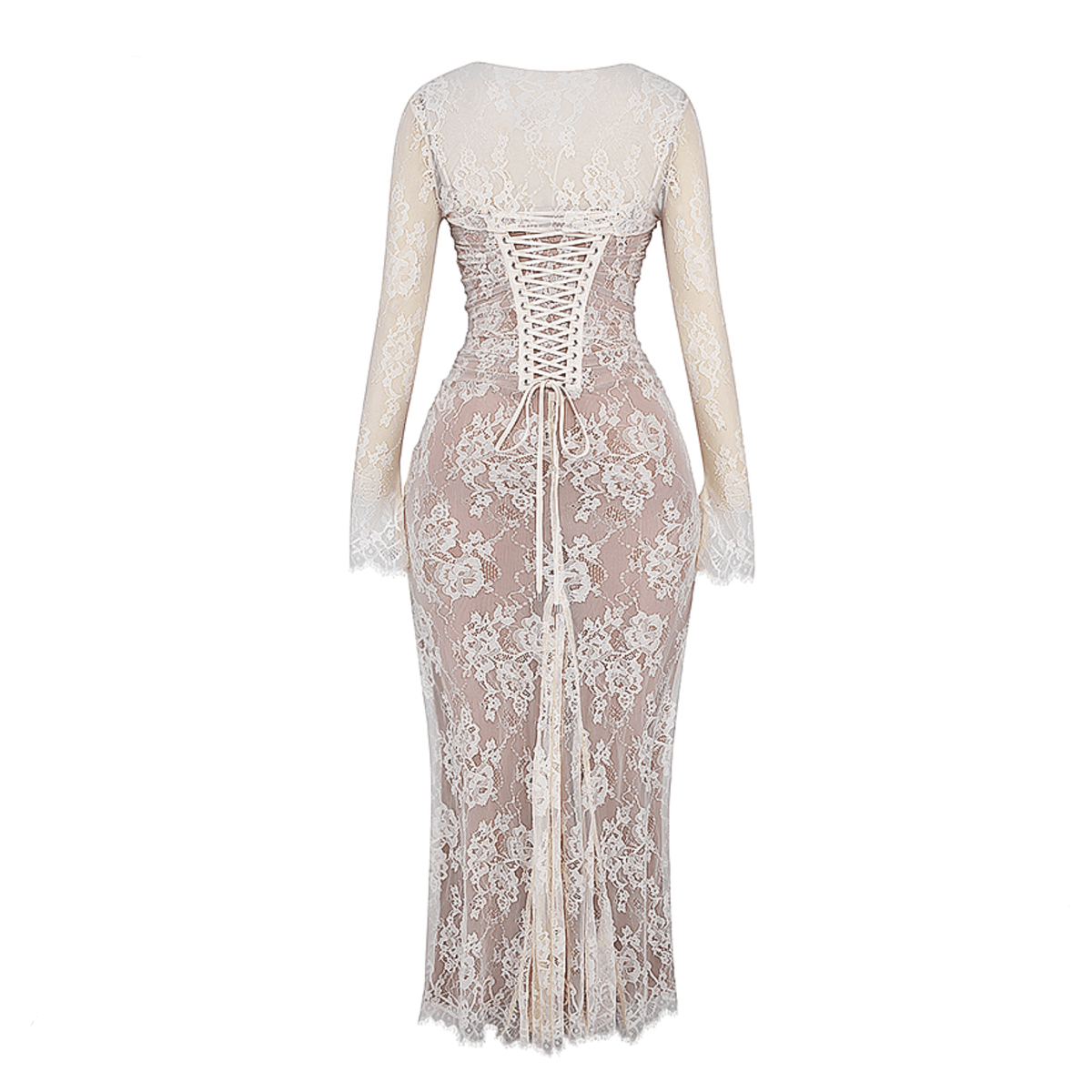 Dual Realms Vintage Lace Maxi Dress - View 16