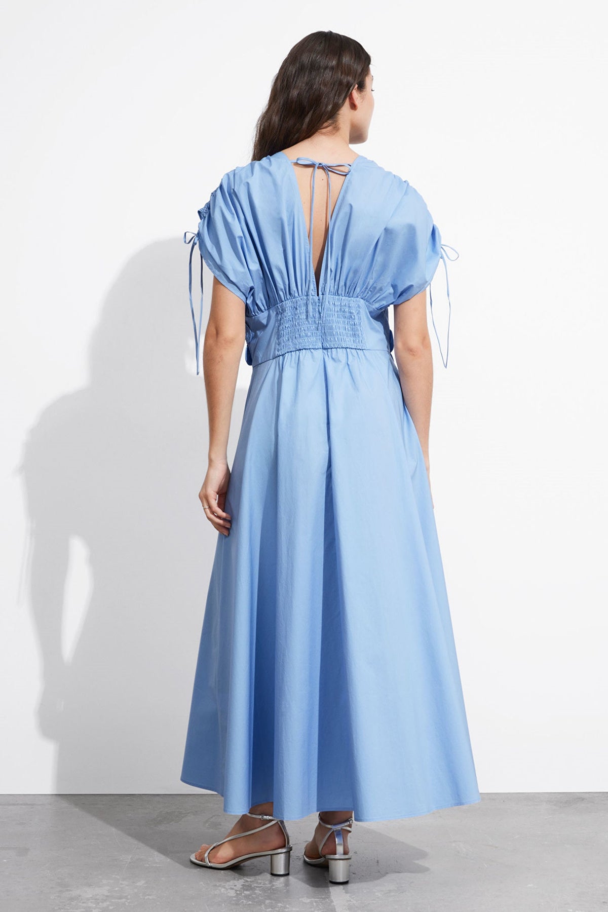 Maggie Floral Applique V neck Maxi Dress - View 3