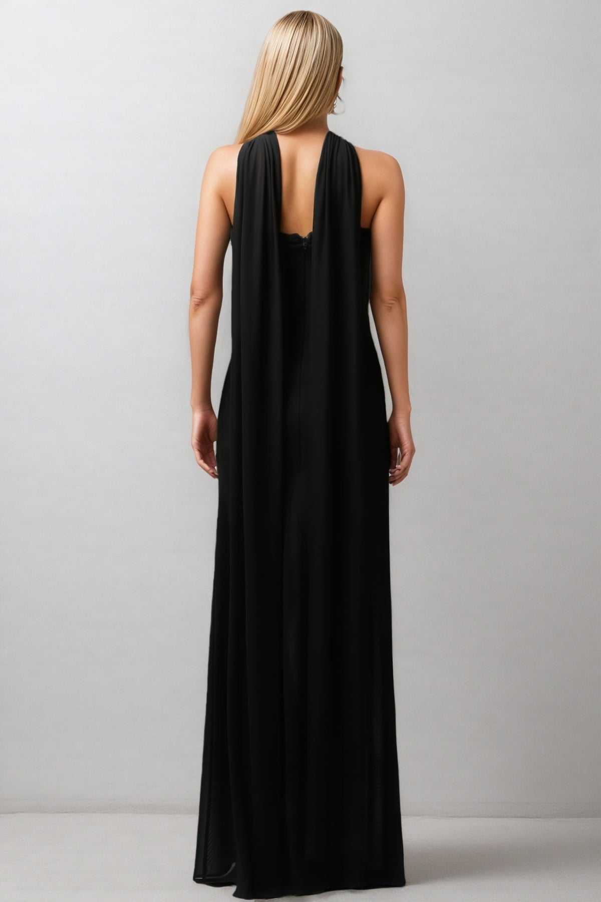 Gricely Sleeveless Tulle Ribbon Bandage Maxi Dress - View 5