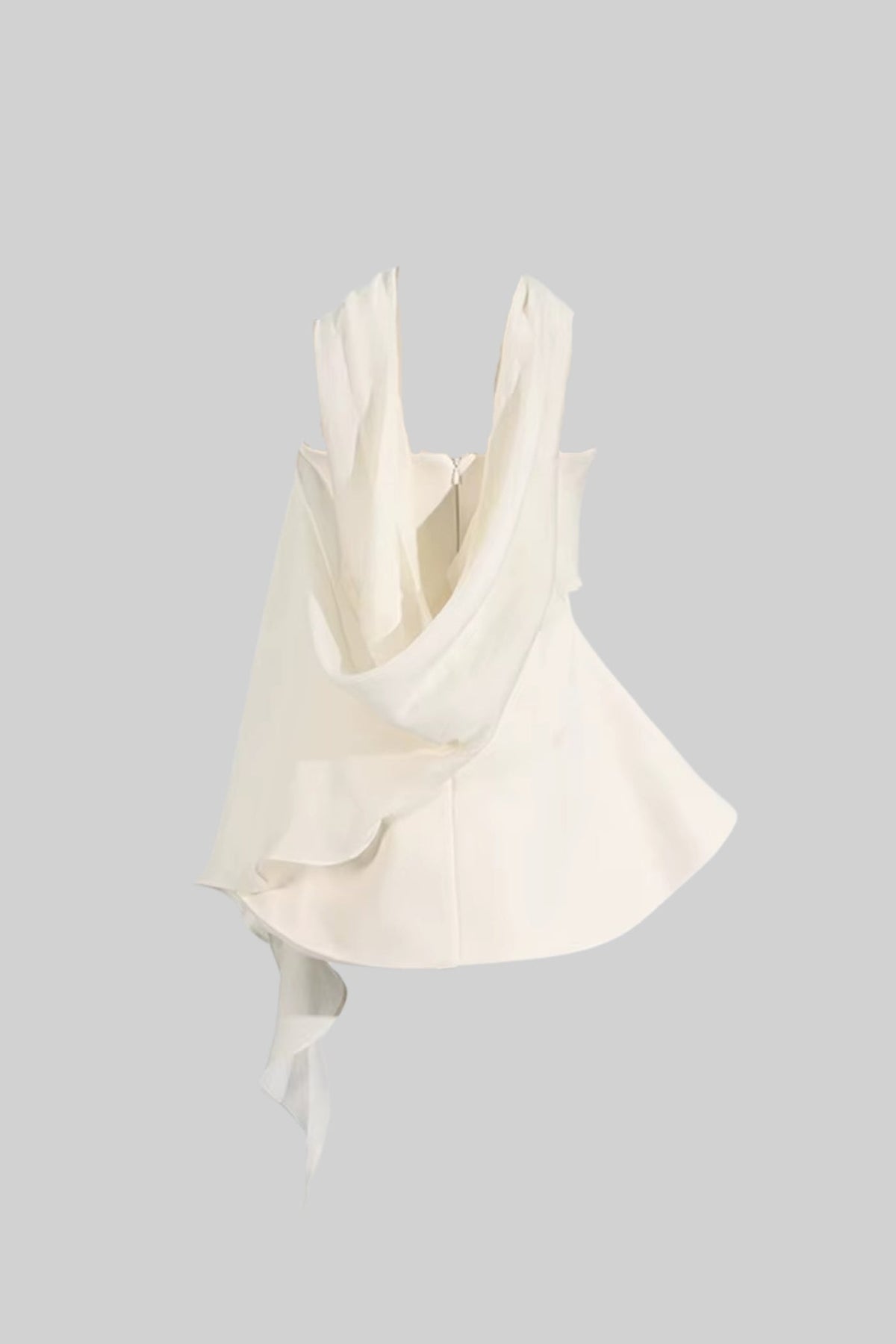 Strapless Fitted Mini Dress - Ivoire - View 8