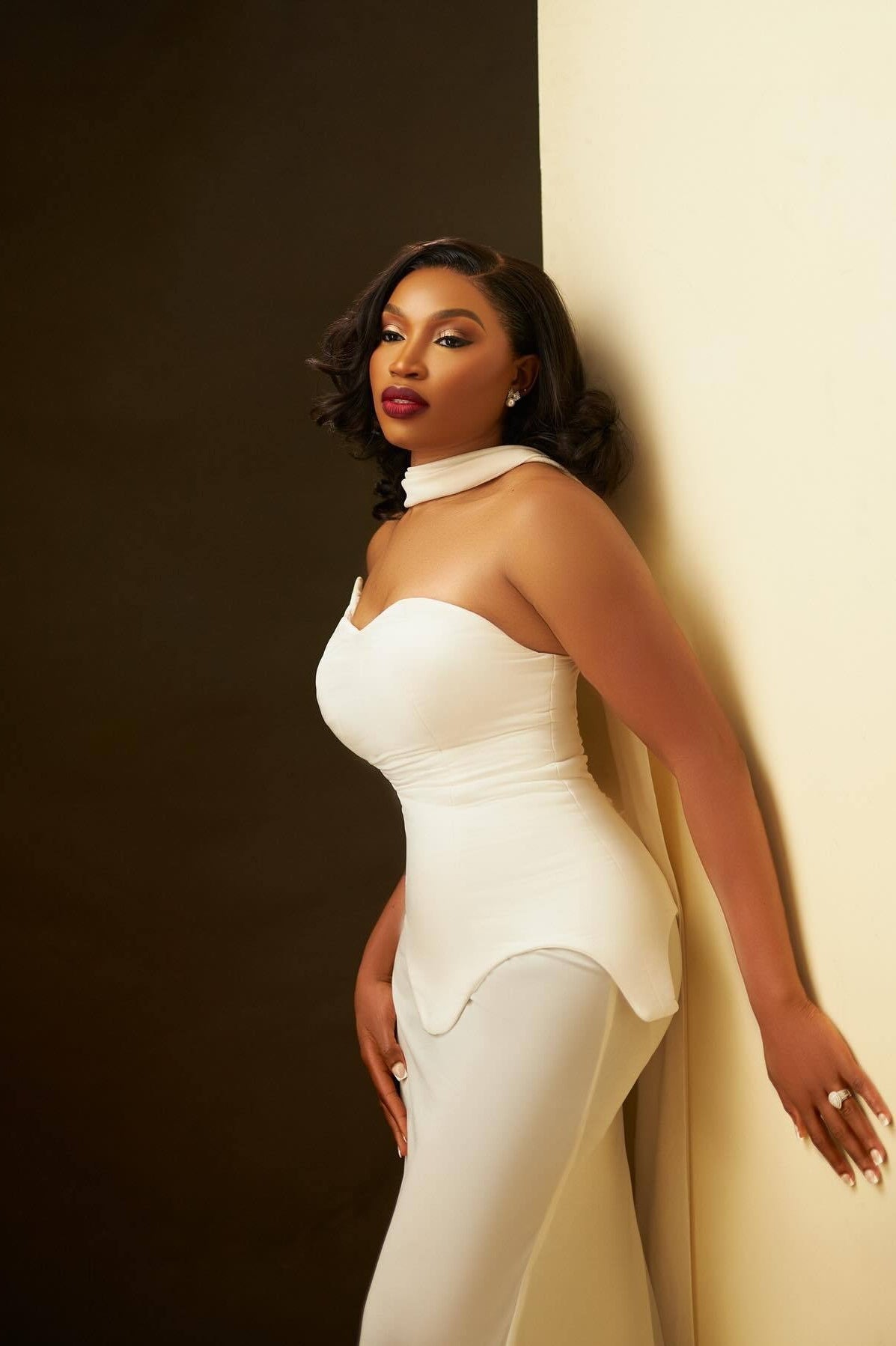One Shoulder Sweetheart Sheer Mesh Bodycon Maxi Gown - View 11