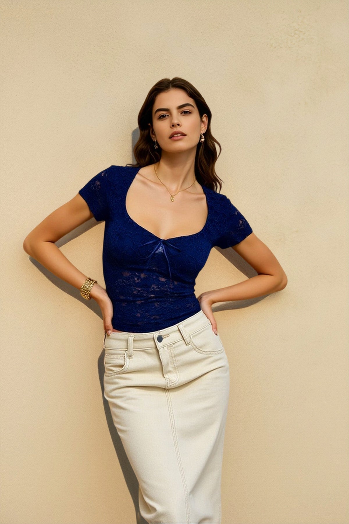 Vintage Washed Lace Top