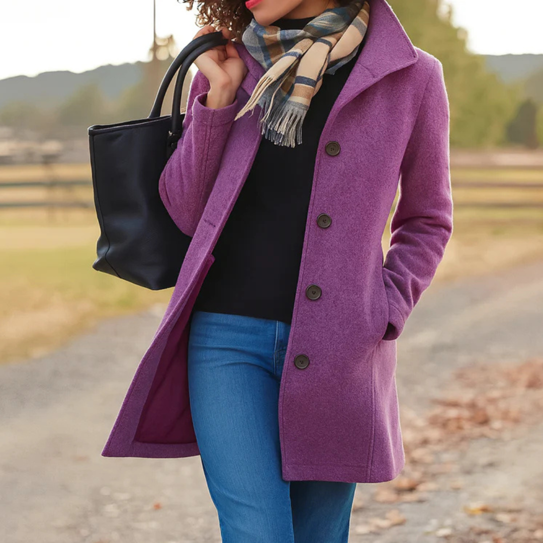 Lapel Collar Button Front Longline Coat 5