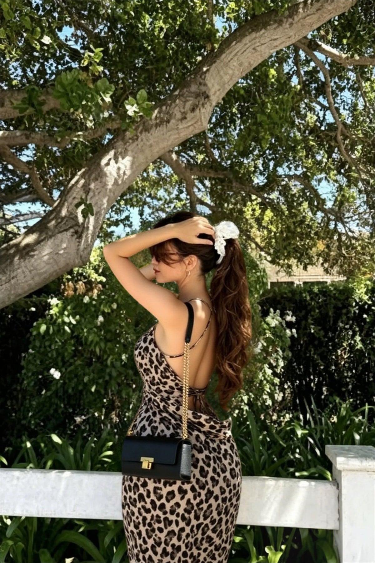 Leopard Print Cowl Neck Spaghetti Strap Fit and Flare Mini Dress 3