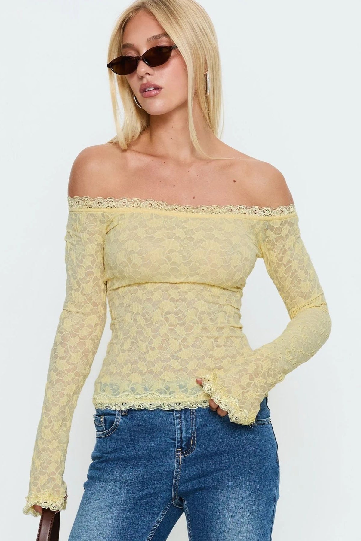 Lace Sheer Mesh Crop Top