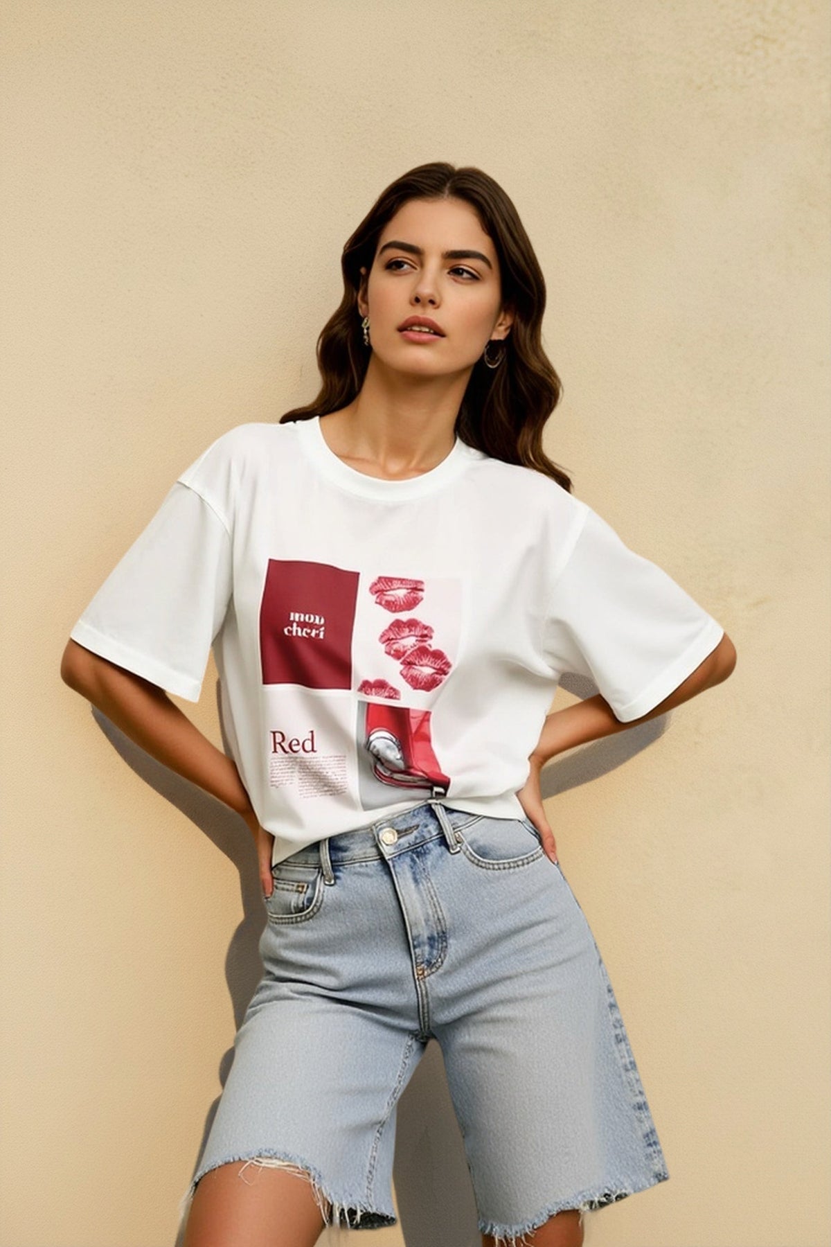 Abstract Print Slouchy Top