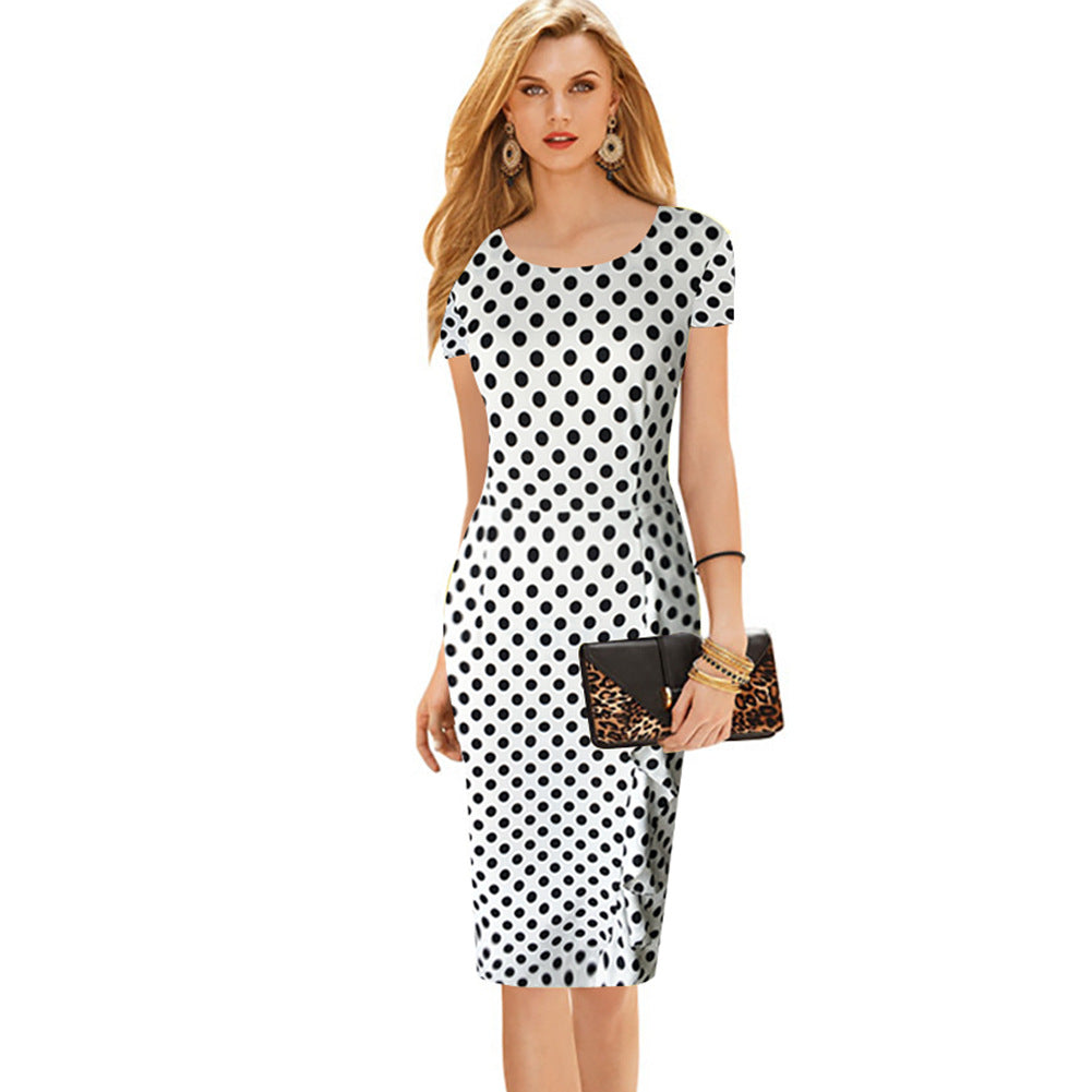 Call Me Maybe Satin Polka Dot Midi Dress - View 2