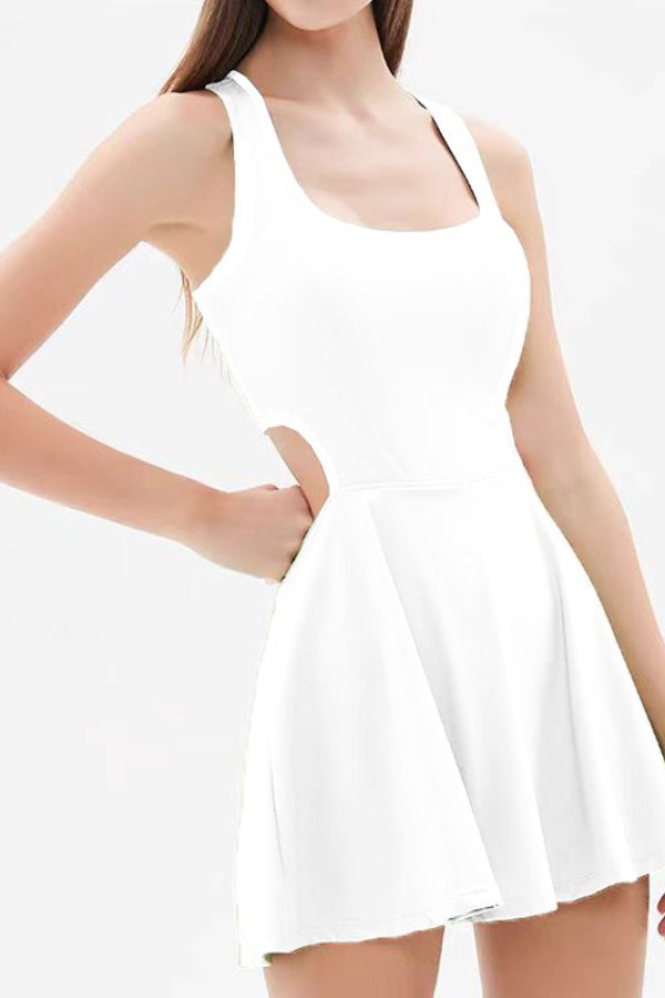 One Piece Mock Shorts Activewear Set
