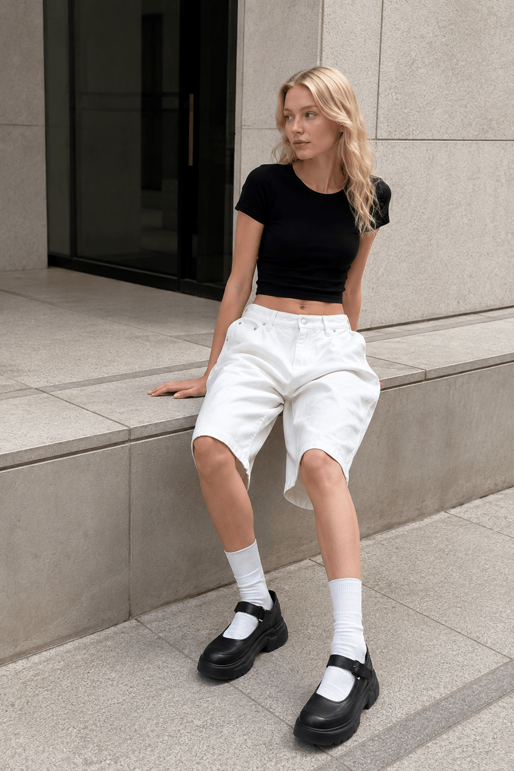 High-Waist Wide-Leg Denim Jeans