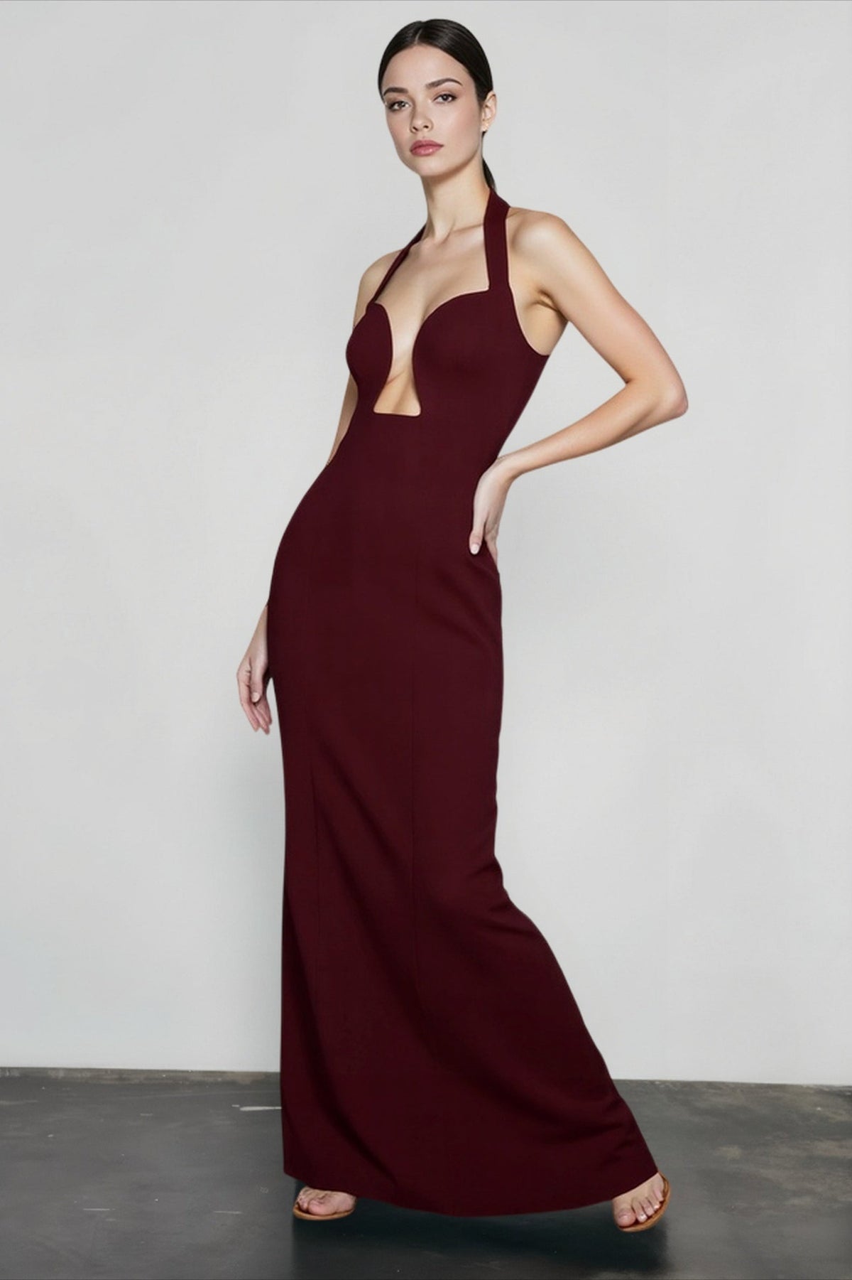 Halter-Neck Maxi Dress