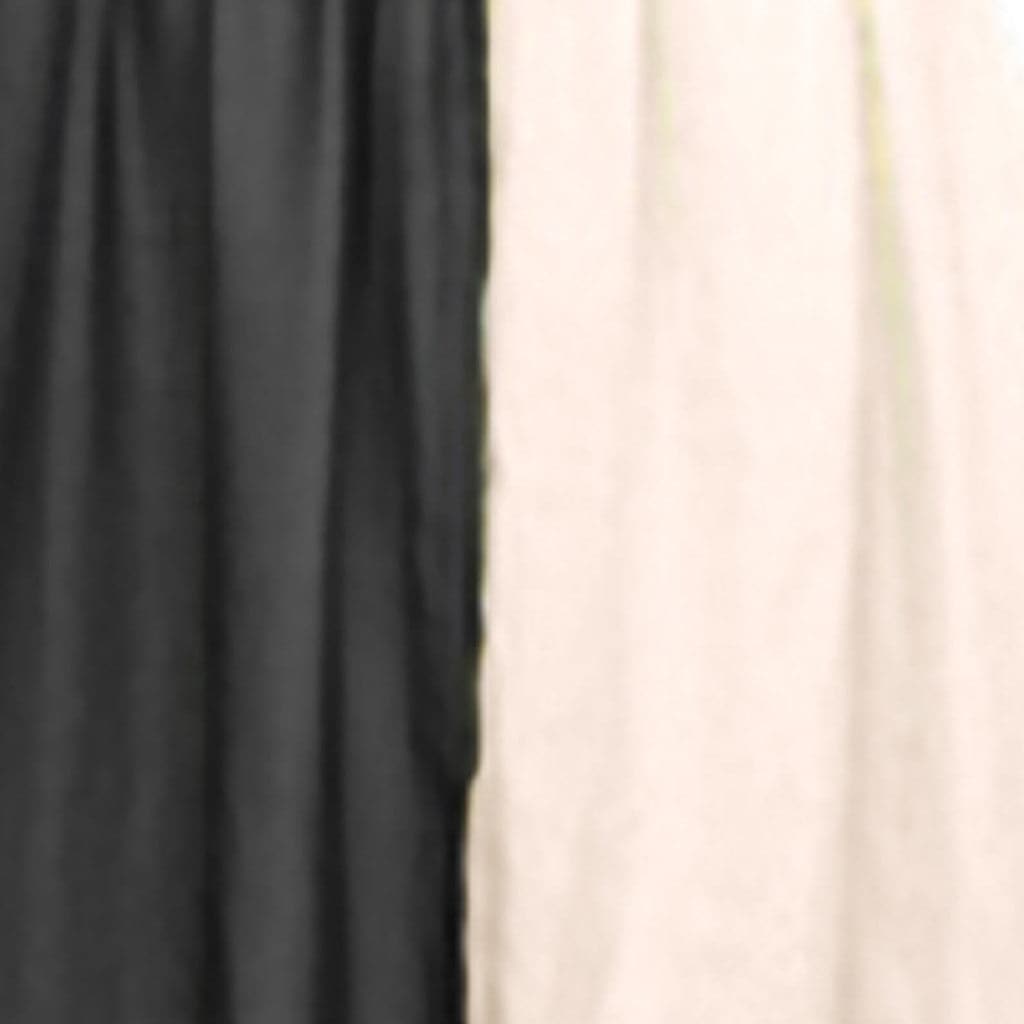 Colorblock Chiffon V-Neck Pleated A-Line Maxi Gown - View 4