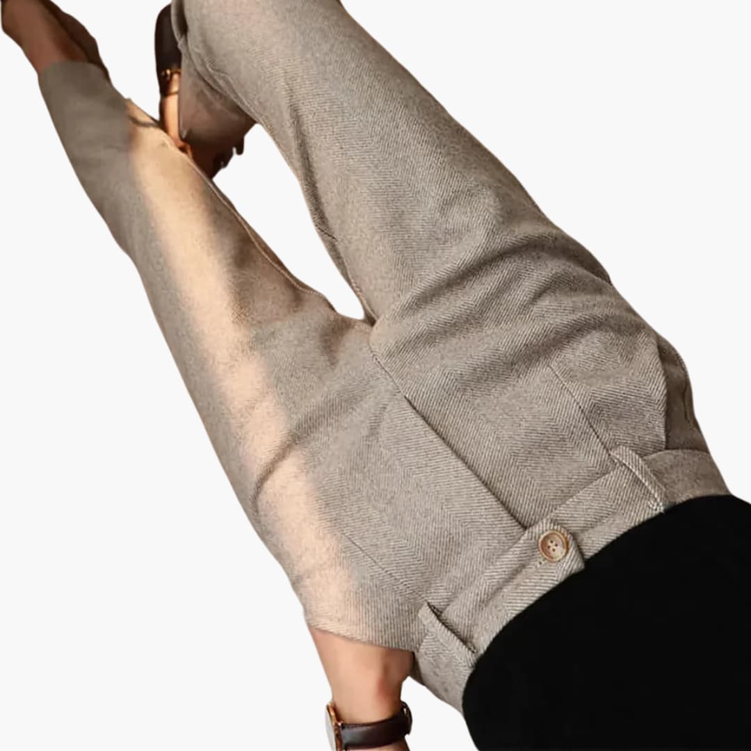 High Waist Tapered Tailored Trousers 3