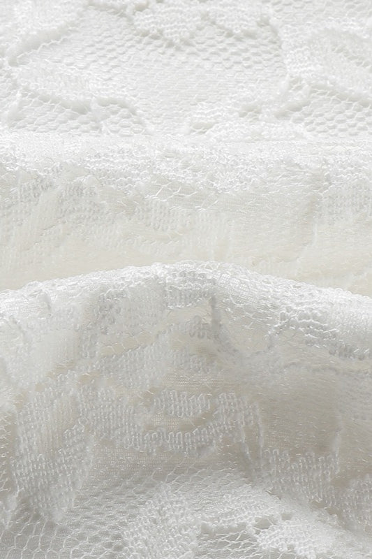 Halter Hollow Out Lace Dress - View 6