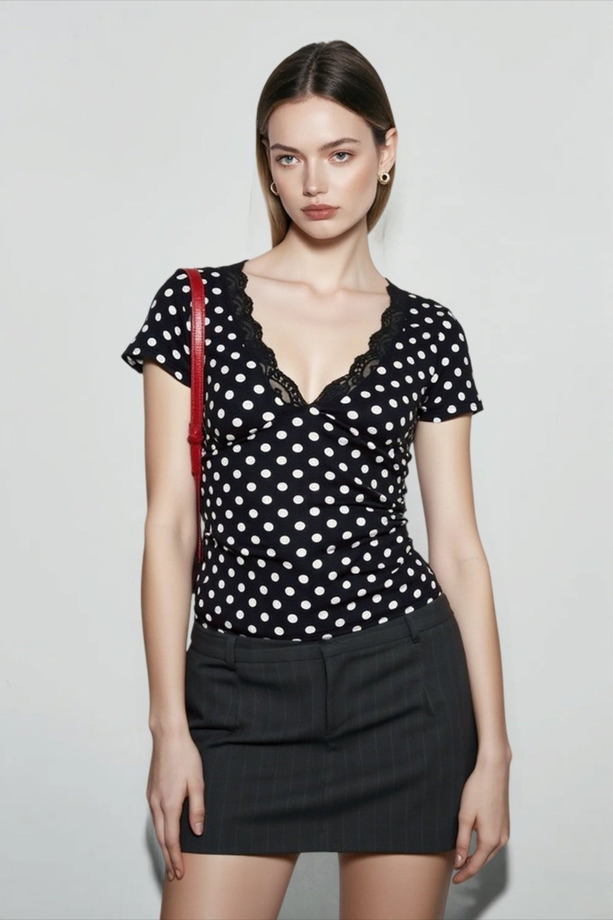 Colorblock Dot Top