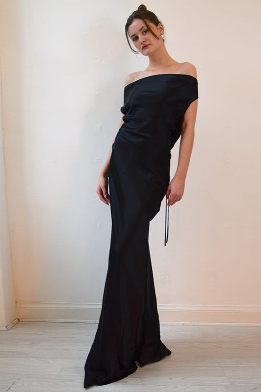 Satin Cowl Neck Slip Maxi Dress - View 5