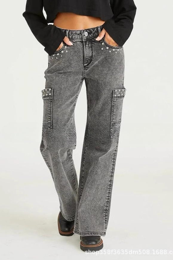 High-Waist Flared Denim Jeans