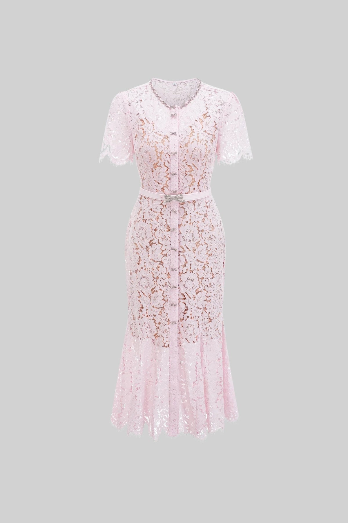 Floral Lace Midi Dress - View 2