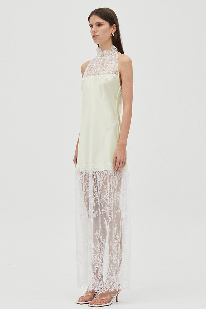 Patchwork Lace Sheer Mesh Dress